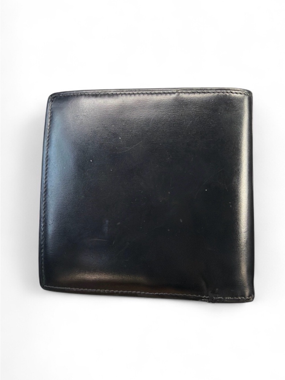 Authentic Cartier Black Leather Bifold Wallet w/ Coin Pocket & Authenticity Card - Picture 2 of 5
